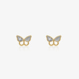 Two-Tone Butterfly Earrings