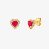 Pendientes Corazón Color