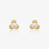 Ball and Pearl Earrings
