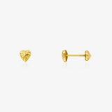 Carved Heart Earrings