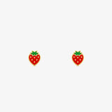 Pendientes Esmalte Fresa