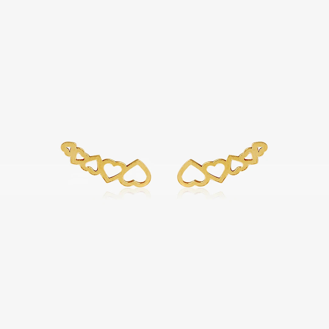 Heart Climber Earrings