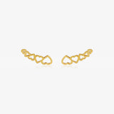 Heart Climber Earrings