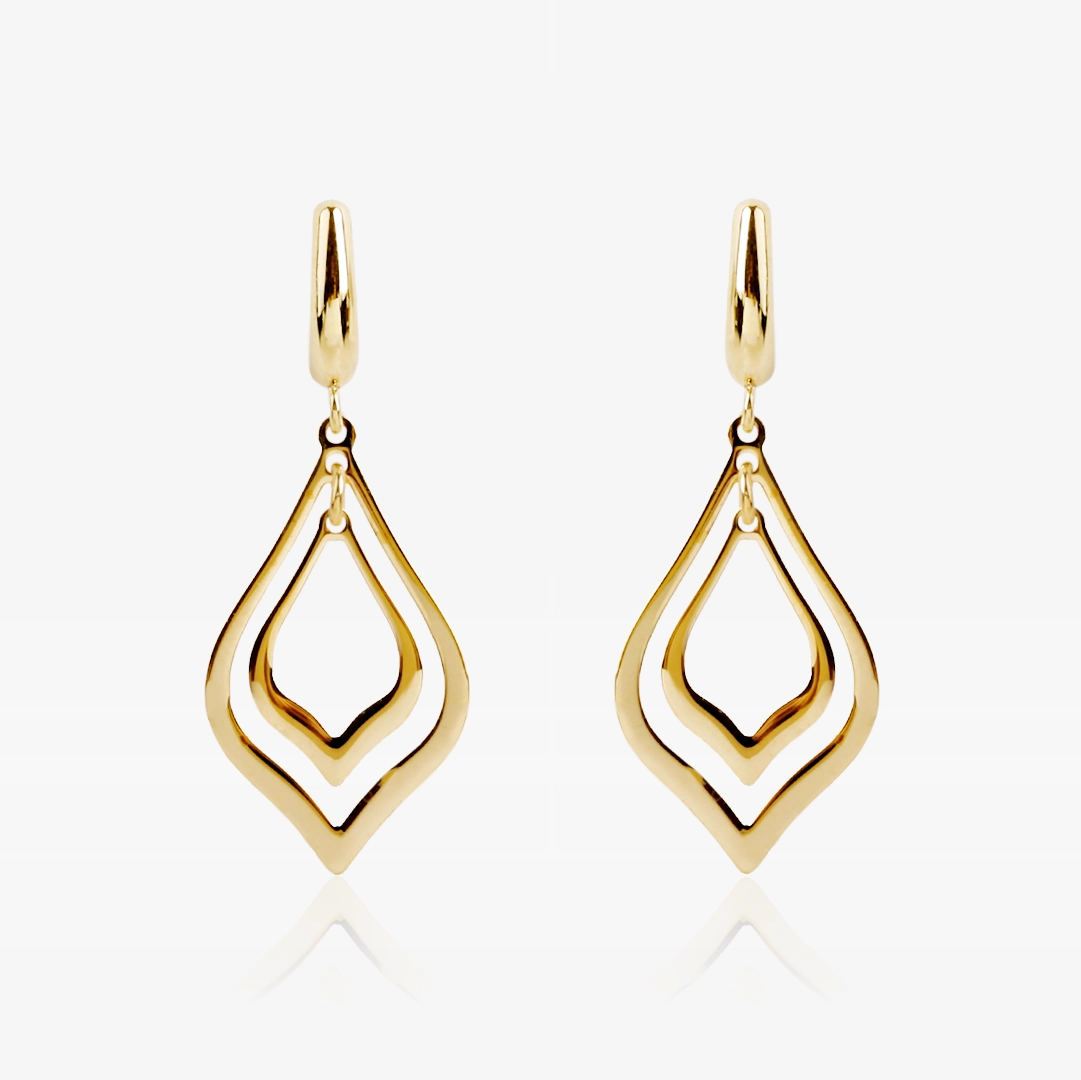 Openwork drop earrings