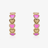 Aros Corazones esmalte