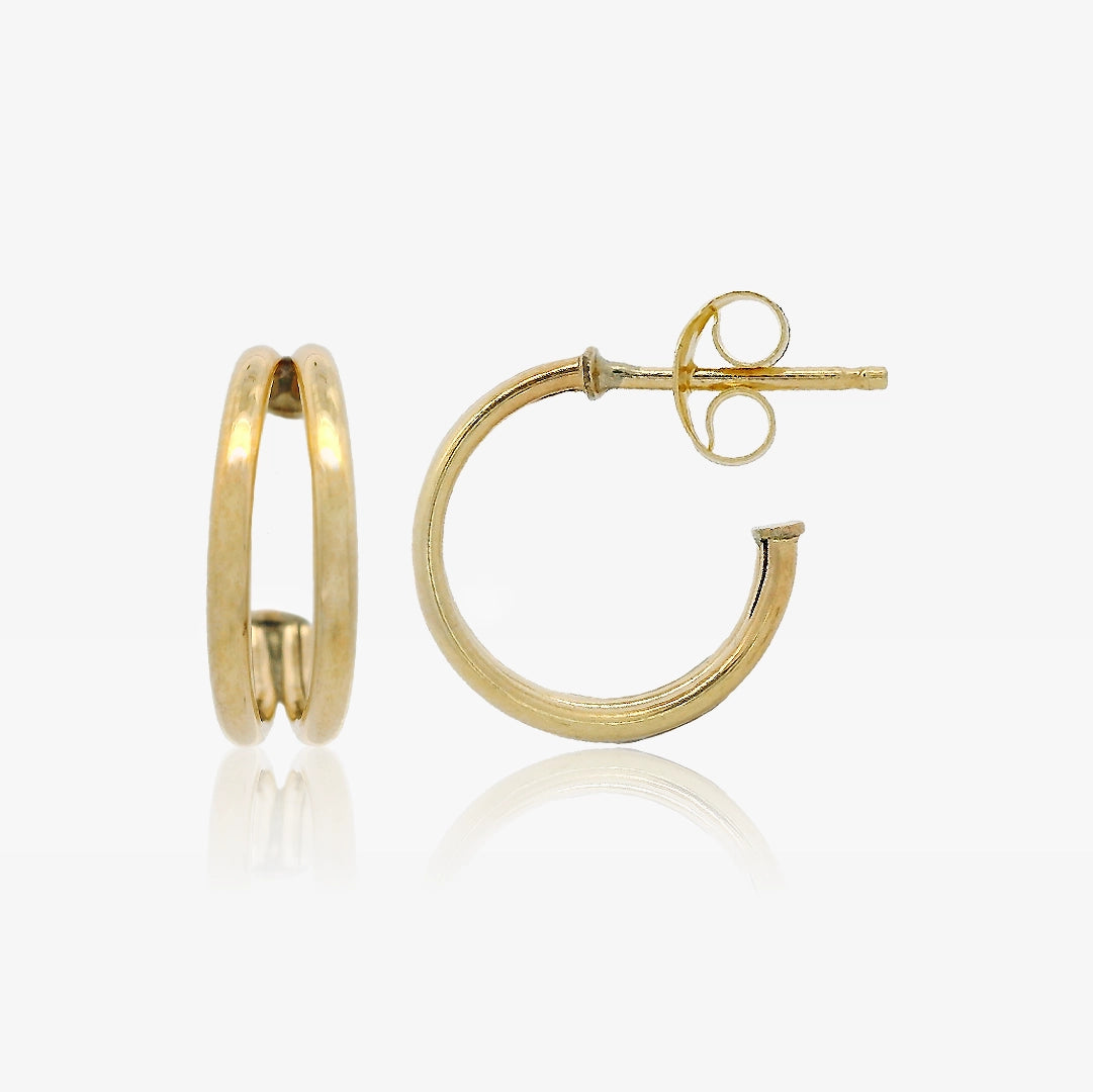 Double Half Hoop Earrings