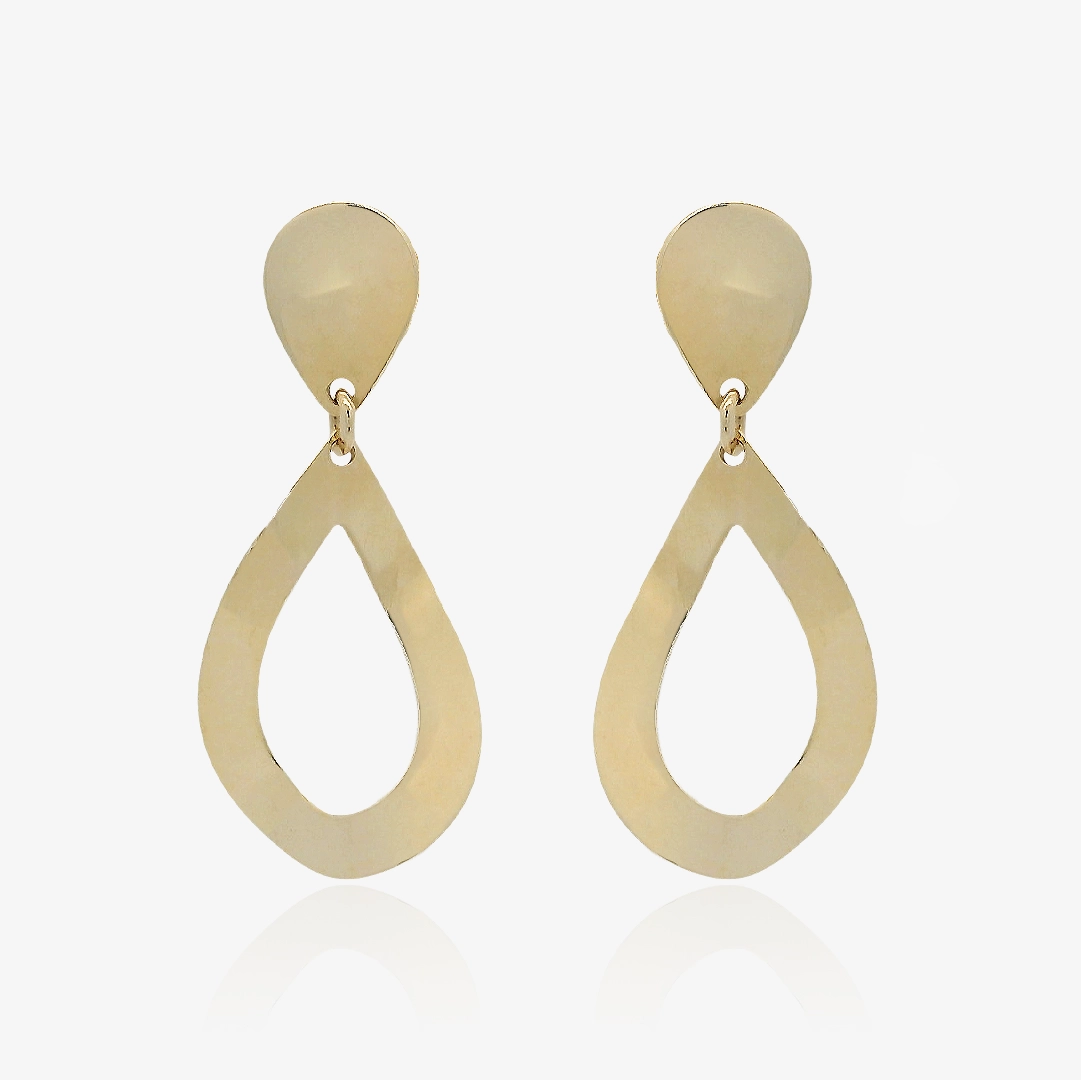 Turned Pear Drop Earrings