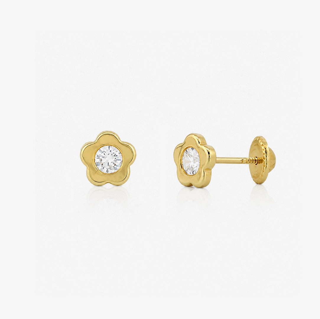 Pendientes Piedras Flor