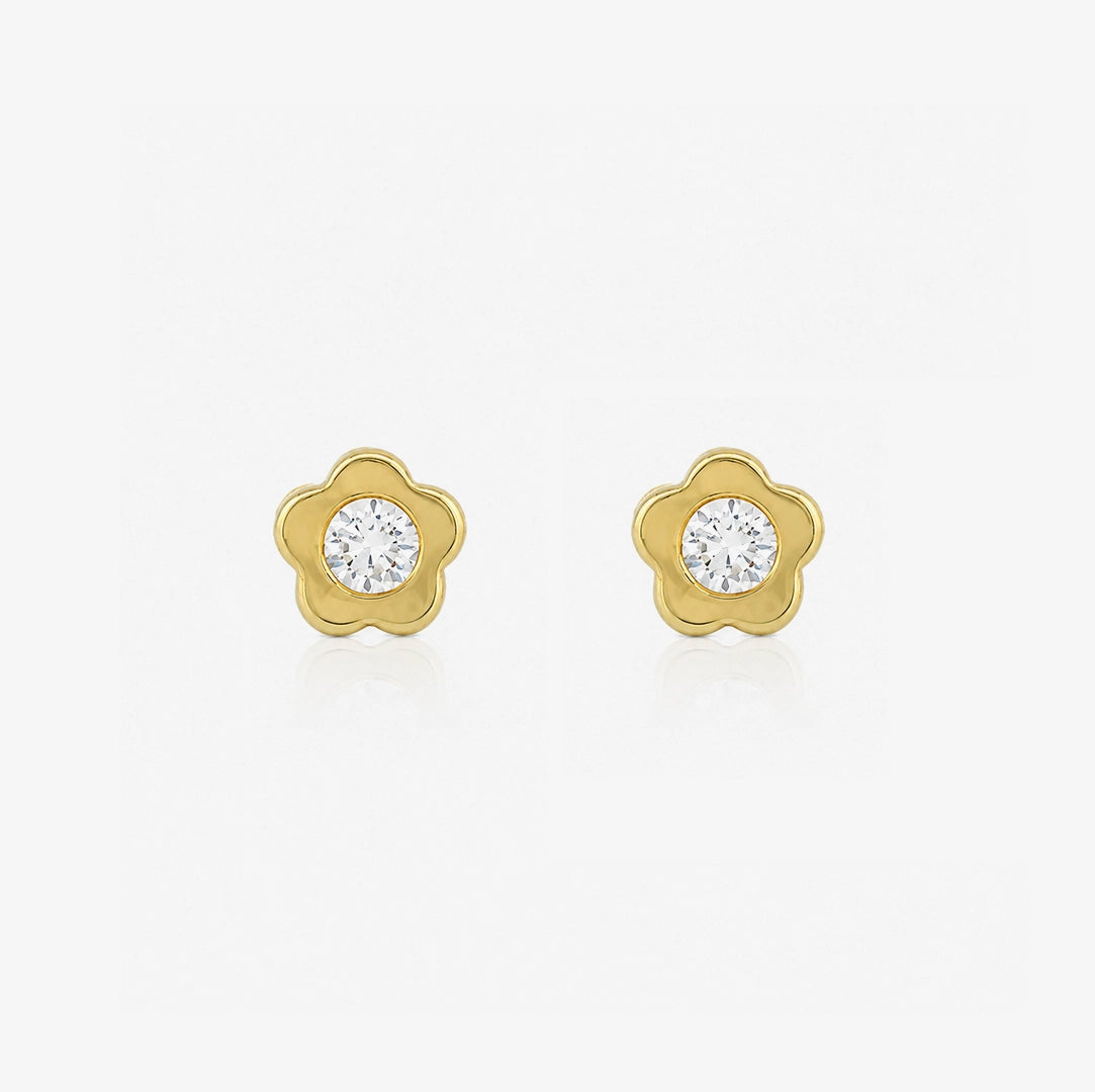 Pendientes Piedras Flor