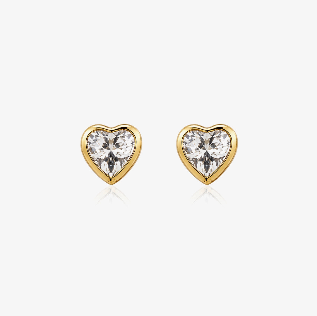 Pendientes Corazon Bocelados