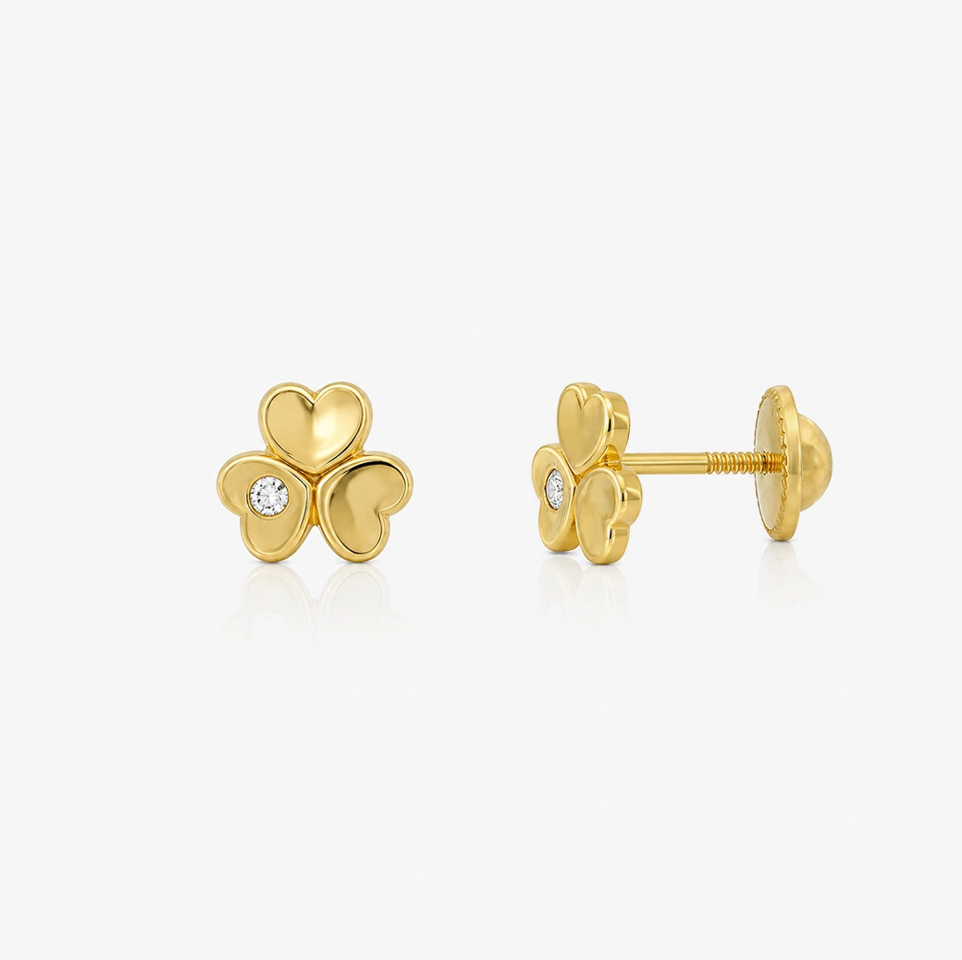 Pendientes Trebol Corazones