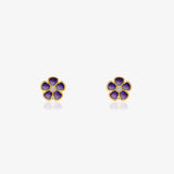 Purple Enamel Earrings