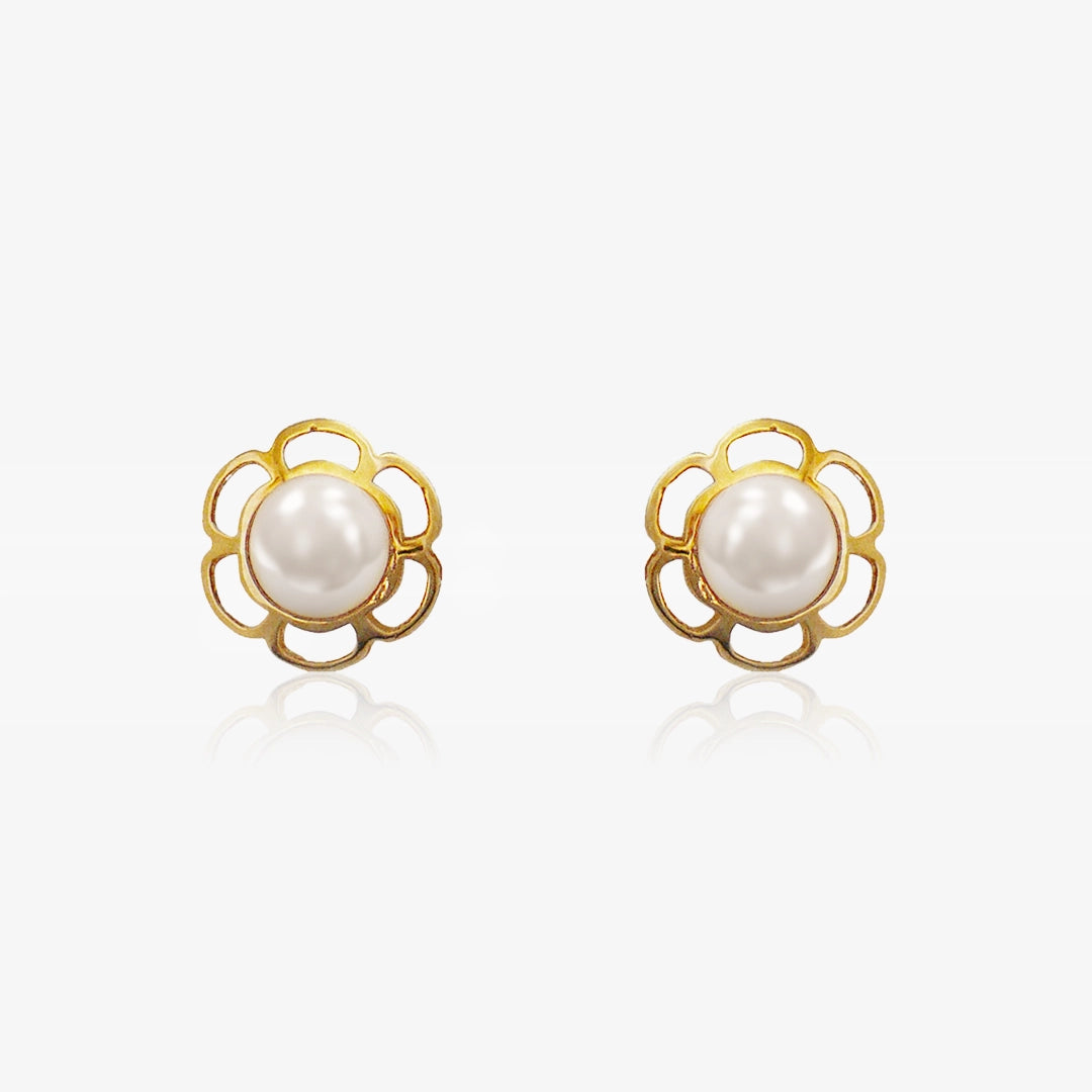 Pearl Flower Earrings