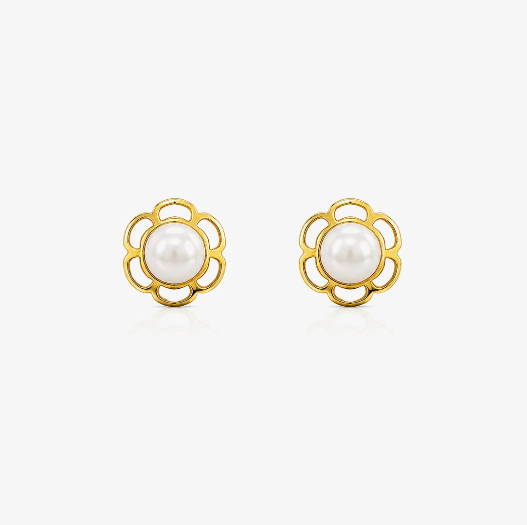 Pendientes Perlas Flor