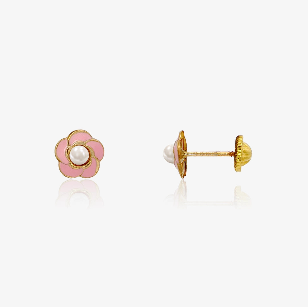 Pearl flower earrings