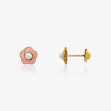 Pearl flower earrings
