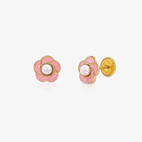Pearl flower earrings
