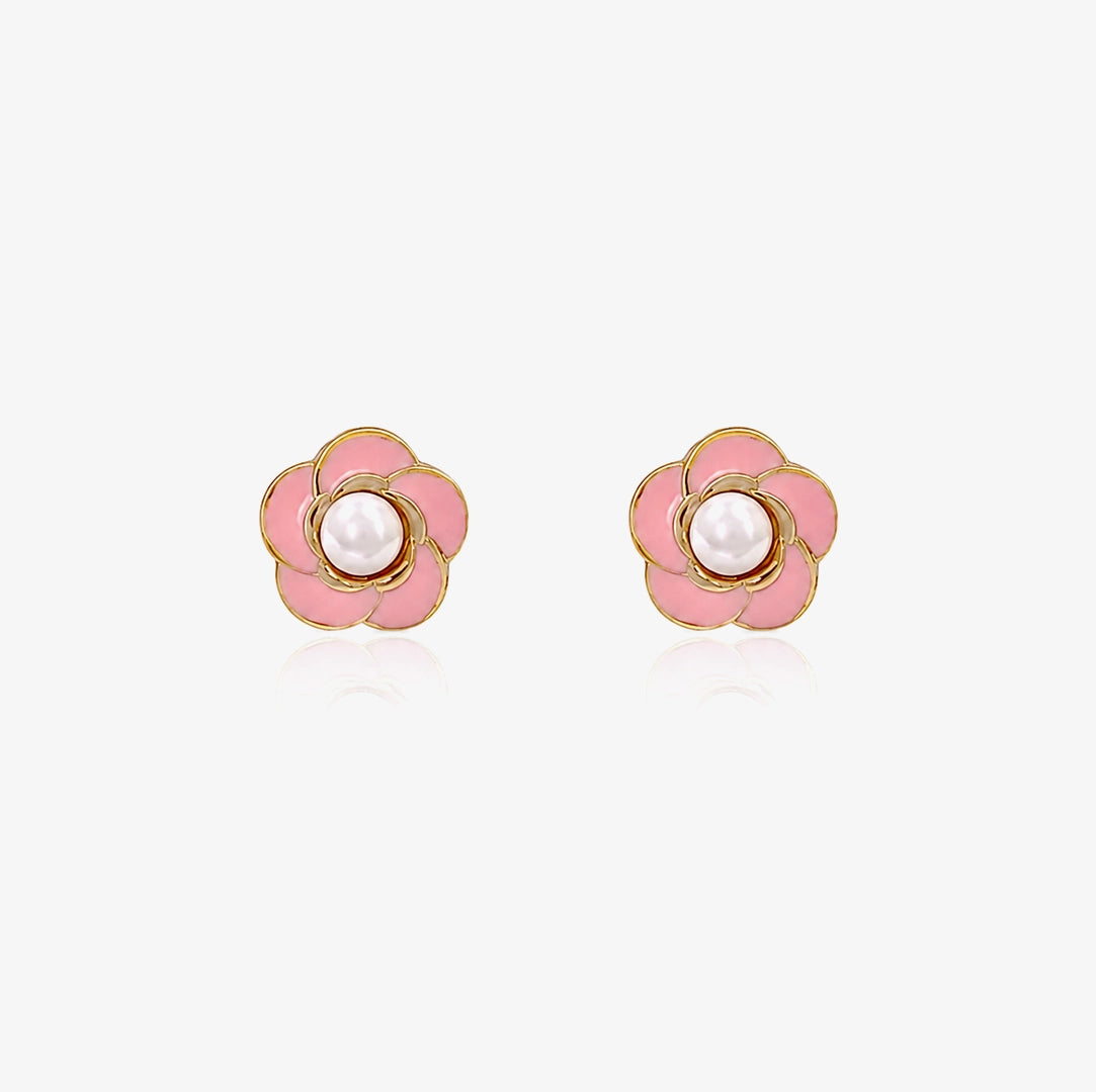 Pearl flower earrings