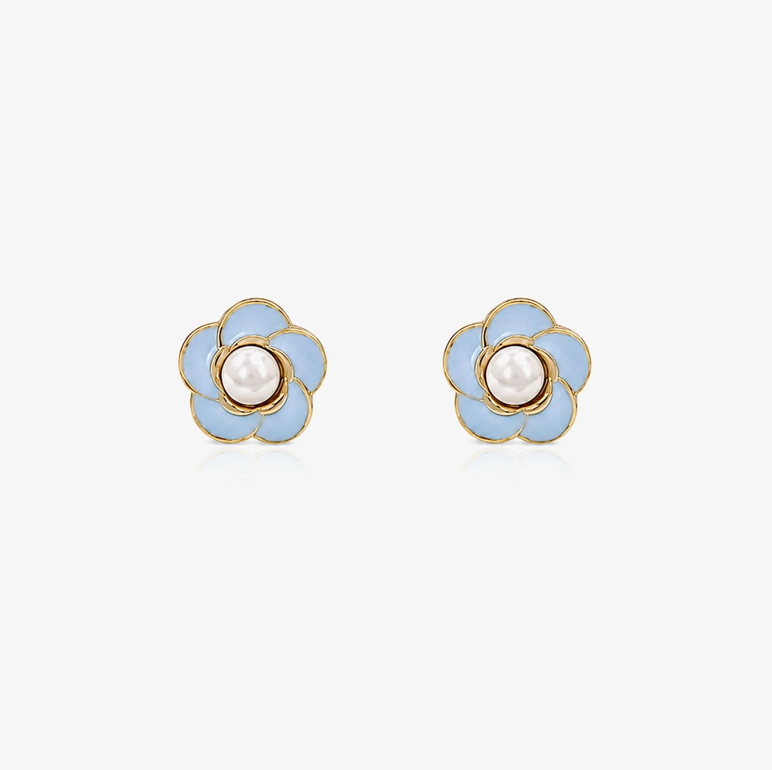 Pearl flower earrings