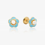 Pearl flower earrings