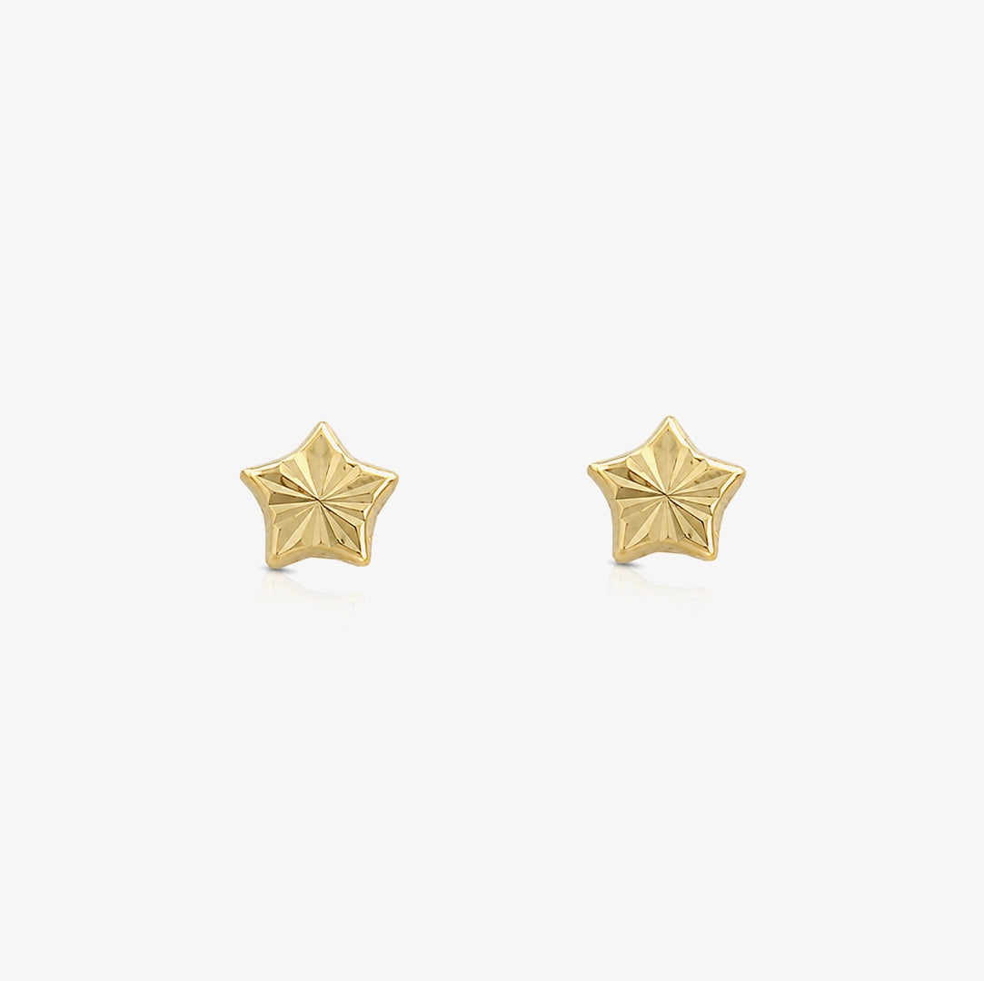Carved Star Earrings