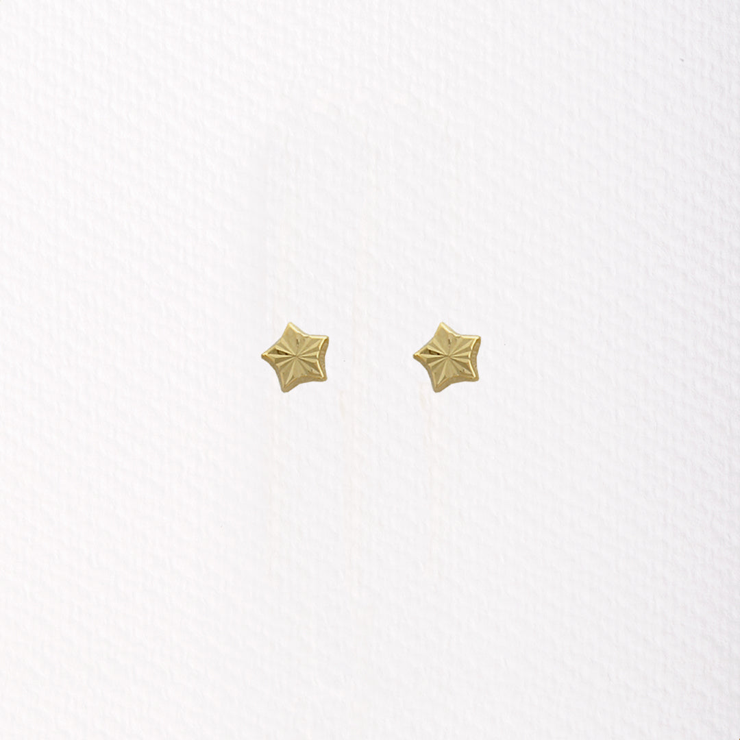 Carved Star Earrings