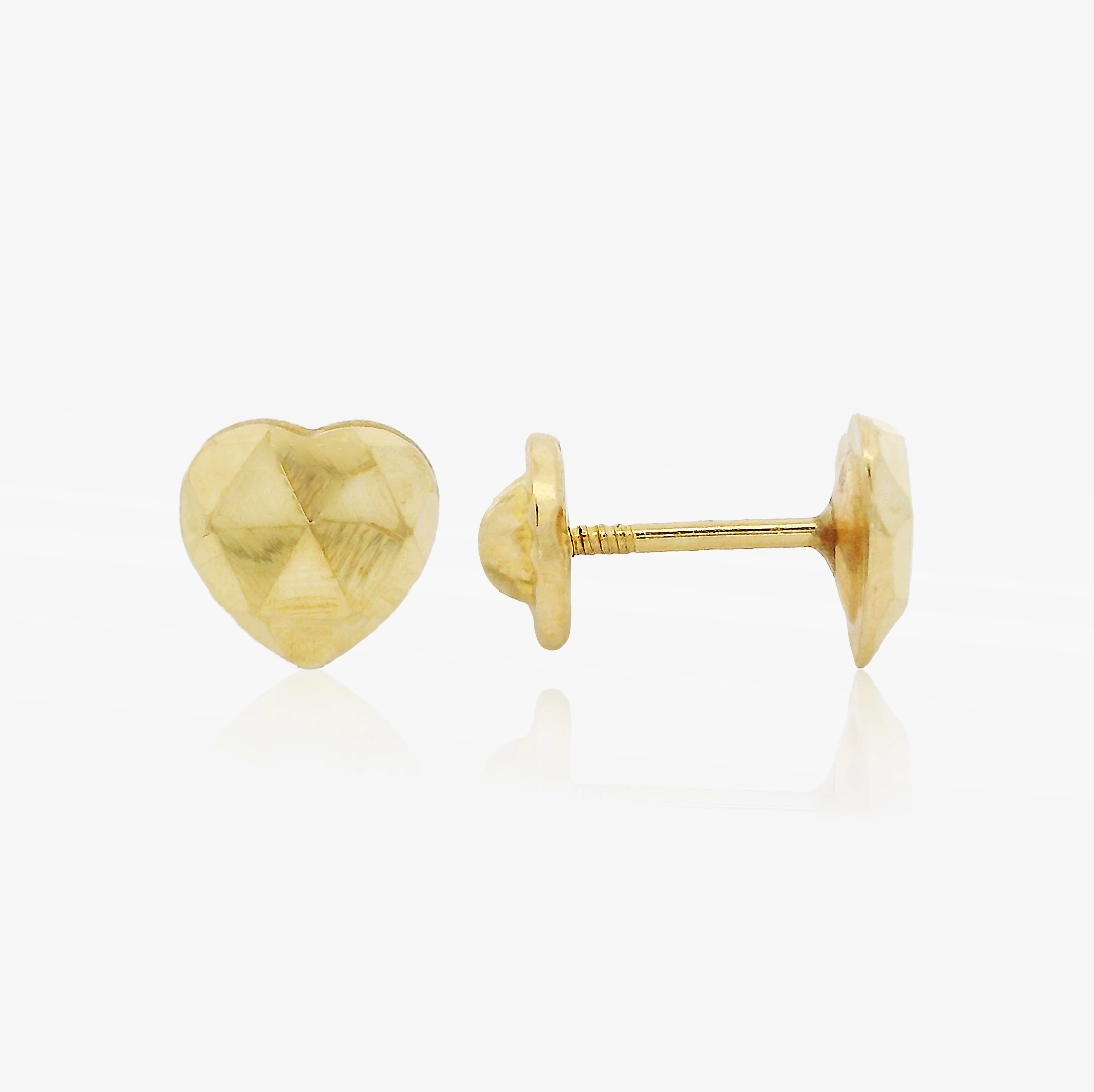 Carved Heart Earrings