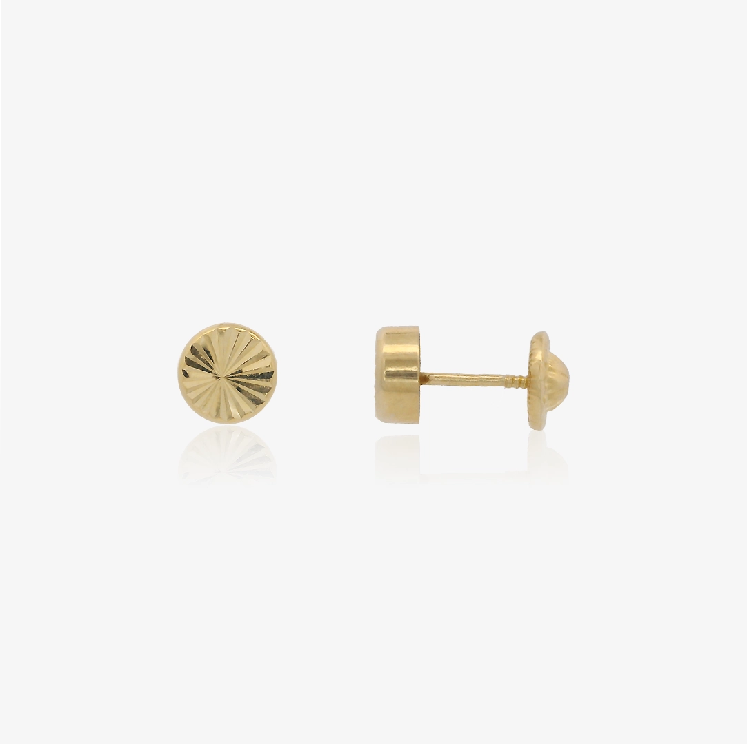 Round Carved Earrings