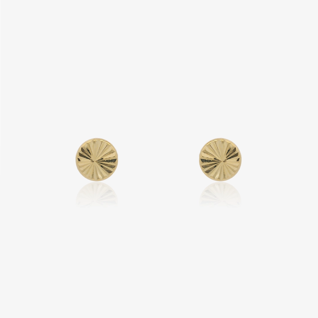 Round Carved Earrings
