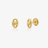Mini cable chain earrings