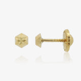 Pendientes Hexágono Tallado