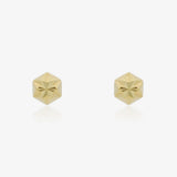 Pendientes Hexágono Tallado
