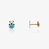 Pendientes Esmalte Osito Azul