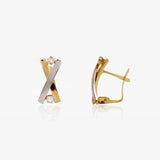 Two-tone X earrings