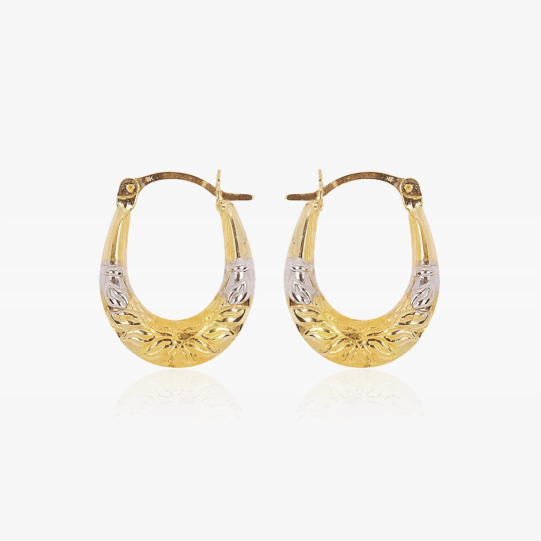Two-tone Horseshoe Earrings