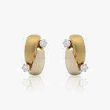 Pares Oro9 Omega Piedras Doble Banda