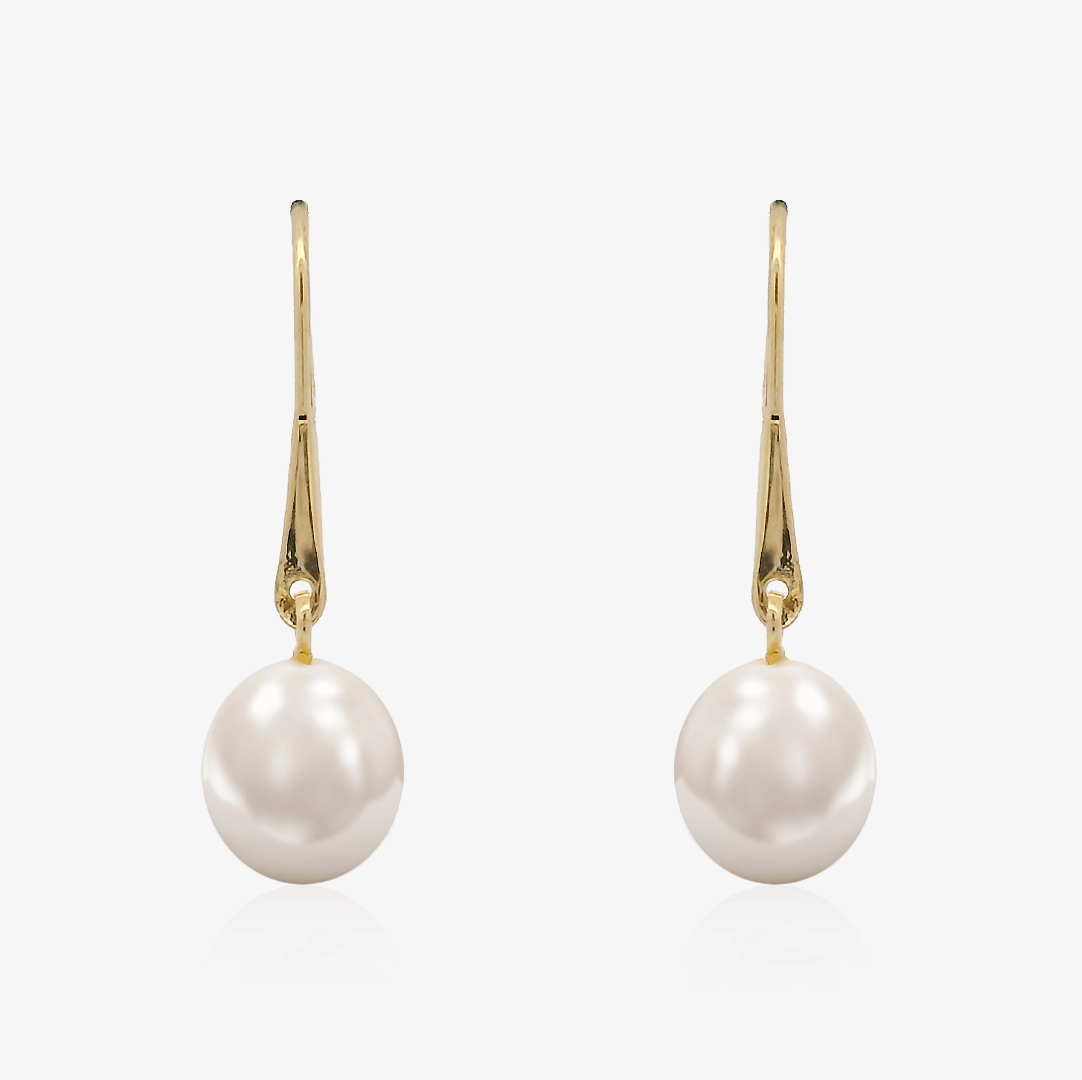 Hook Drop Pearl Earrings