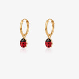 Ladybug Hoops