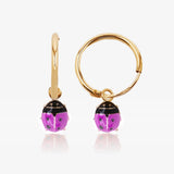 Ladybug Hoops