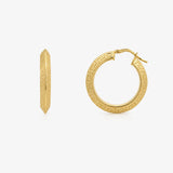 Greca 4mm Hoop Earrings