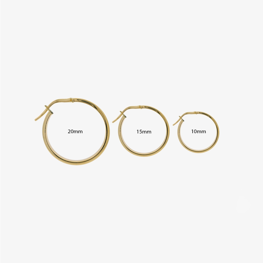 Plain Hoop Earrings 3mm