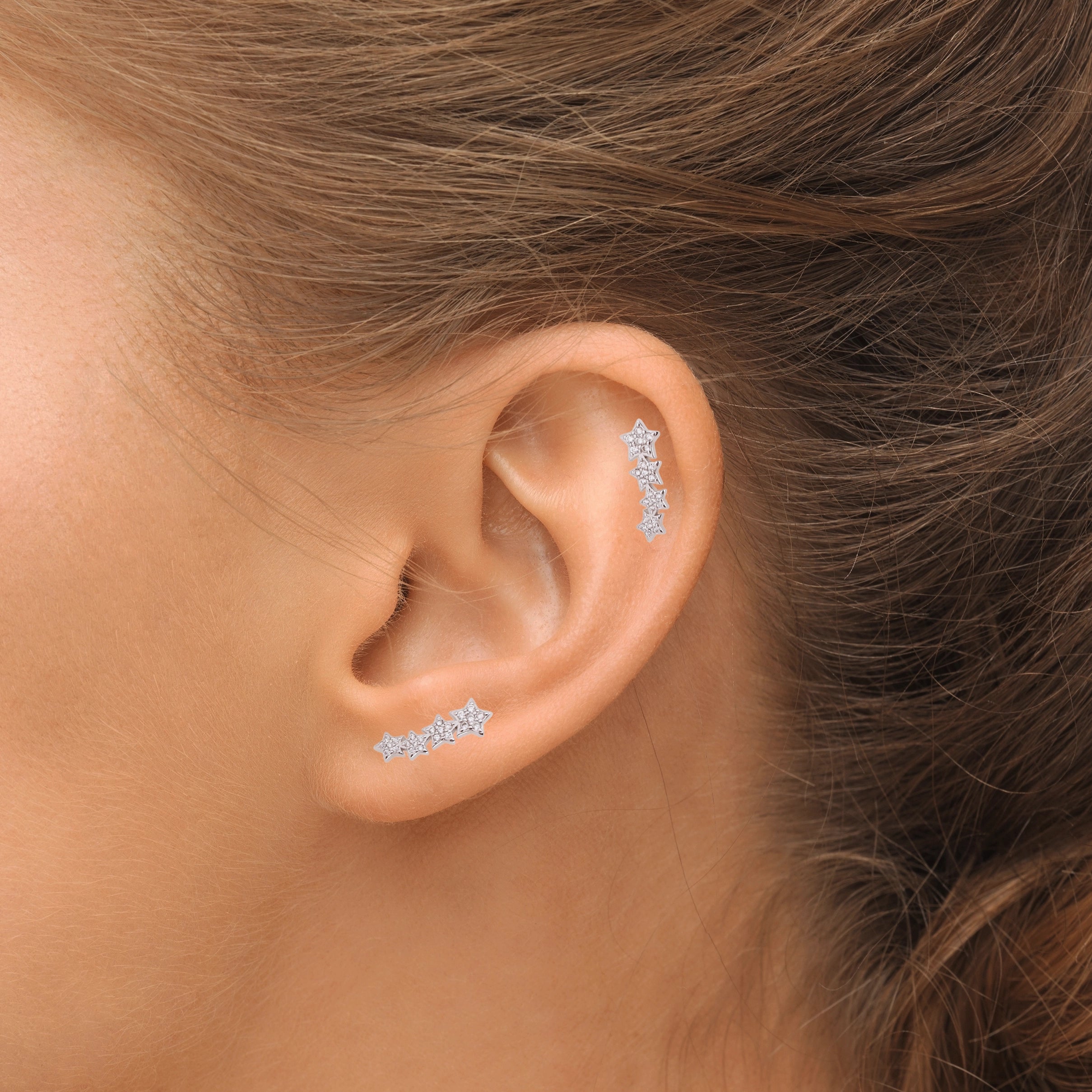Pendientes trepadores Estrellas
