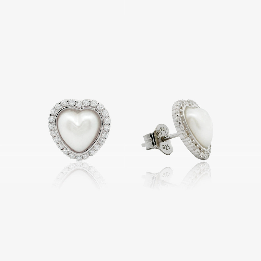Heart Pearl Earrings