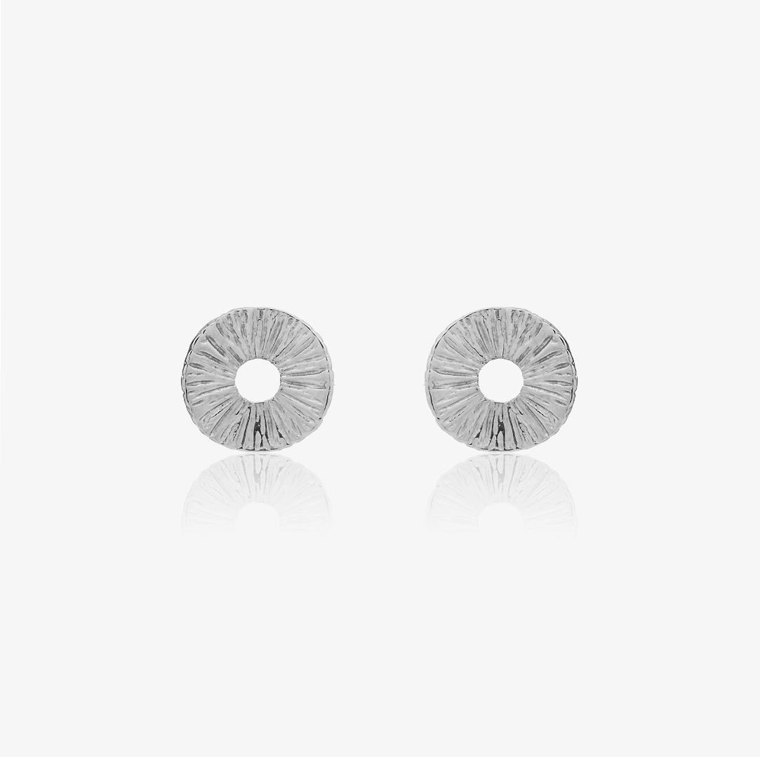 Striped Circle Earrings