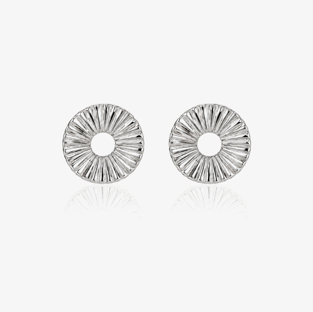 Striped Circle Earrings