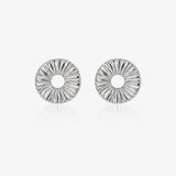 Striped Circle Earrings