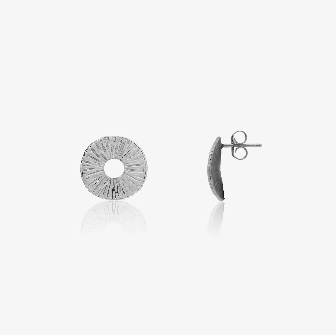 Striped Circle Earrings