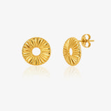 Striped Circle Earrings