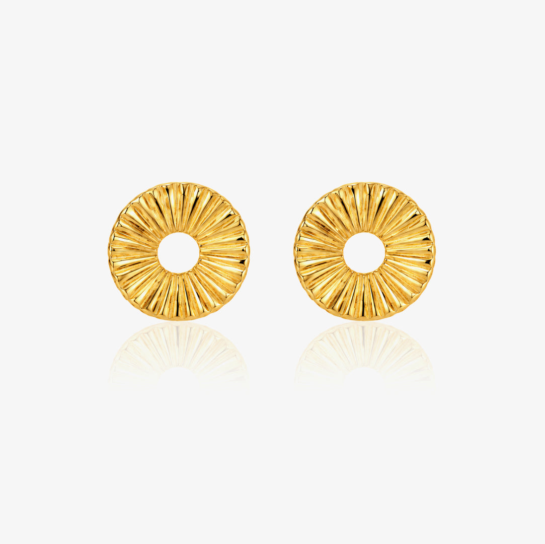 Striped Circle Earrings