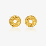Striped Circle Earrings